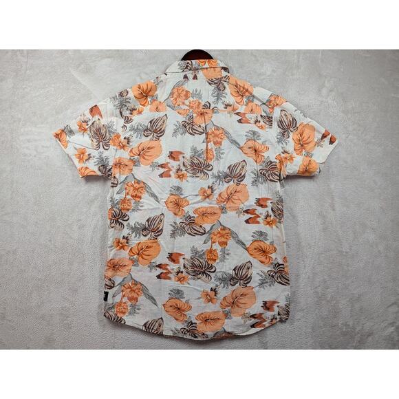 Roark Revival Mens Large Orange Hanoiian Button Up Short Sleeve Stretch - Picture 6 of 6